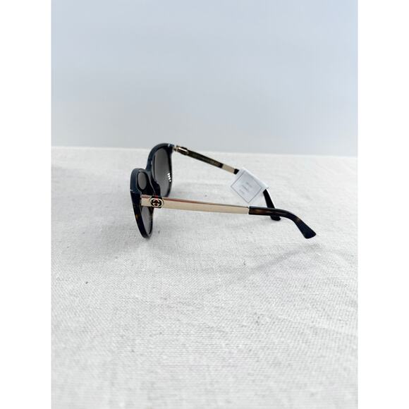 Gucci GG 3784 Black Gold Turquoise Acetate Frame Gray Lens Cateye Sunglasses main image 5